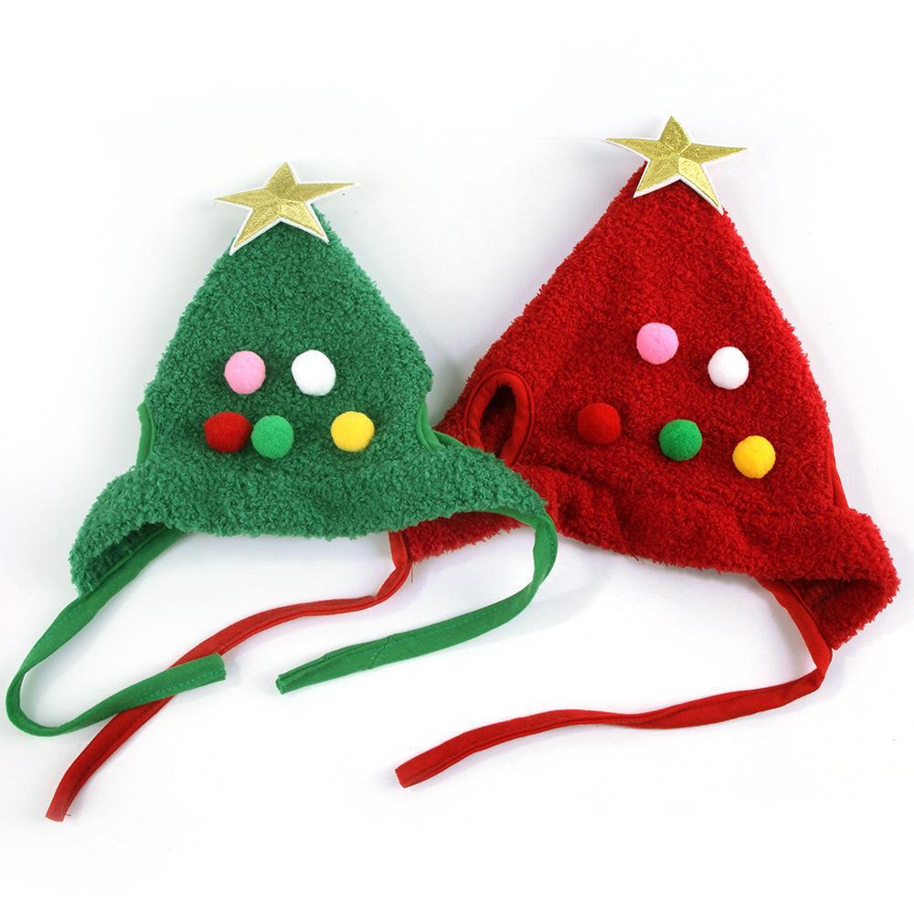 Pet Hat Christmas Tree Shape Pets Fashion