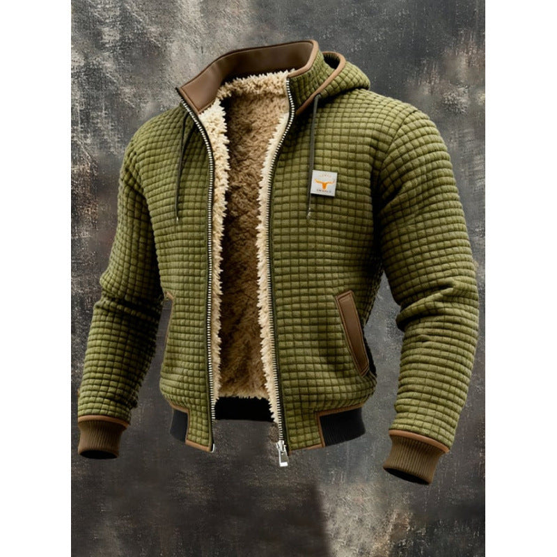 Men's Fleece-Lined Thick Hooded Jacket Best YouTube Store