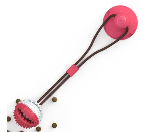 Dog Toys Silicon Suction Cup Tug Interactive Dog Ball Toy For Pet Chew Bite Tooth Cleaning Toothbrush Feeding Pet Supplies Pets Fashion