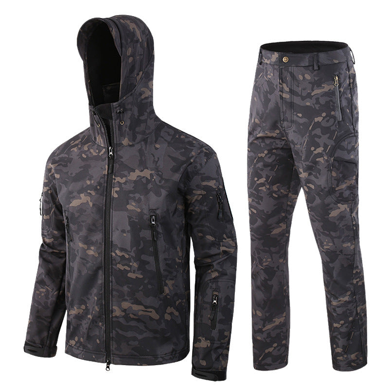 Men's Waterproof Camouflage Fishing Jacket and Pants Set Pi-Mart
