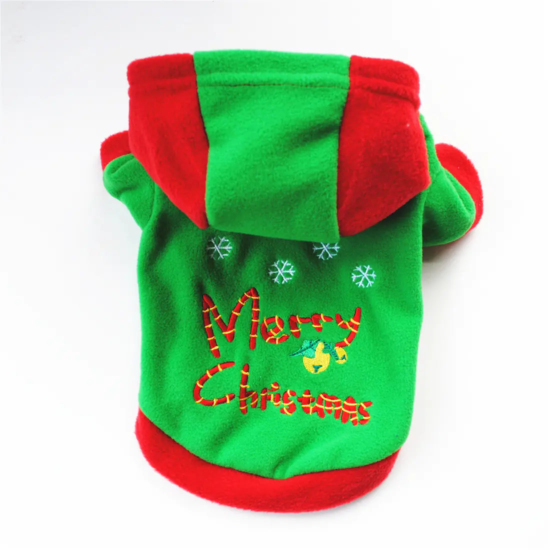 Thick Fluffy Hooded Jacket for Puppies - Christmas Style