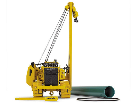 Komatsu D155CX-8 With K170 Pipelayer Yellow with Accessories 1/50 Diecast Model by First Gear LuxuryLifeWay Online Store