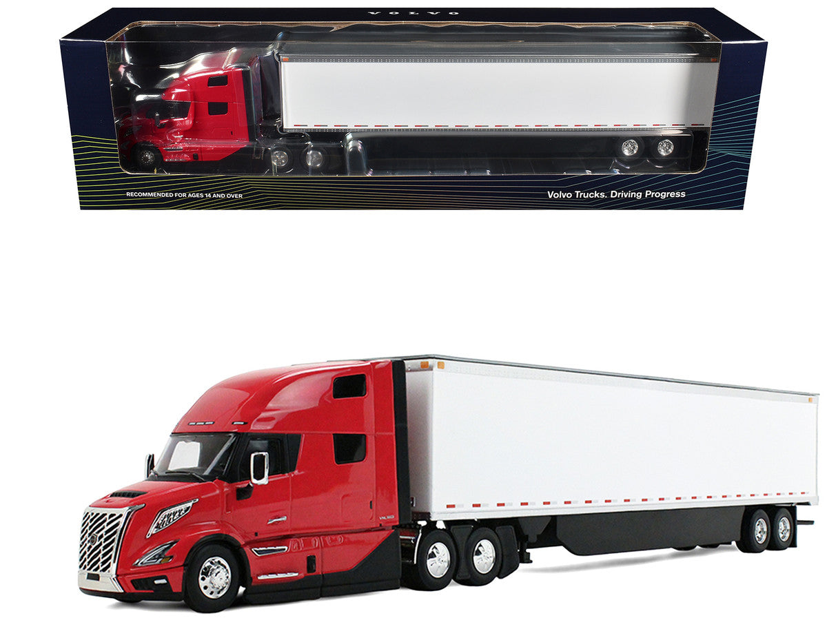 Volvo VNL 860 High-Roof Sleeper and 53' Trailer with Skirts Red with White Trailer 1/50 Diecast Model by First Gear LuxuryLifeWay Online Store