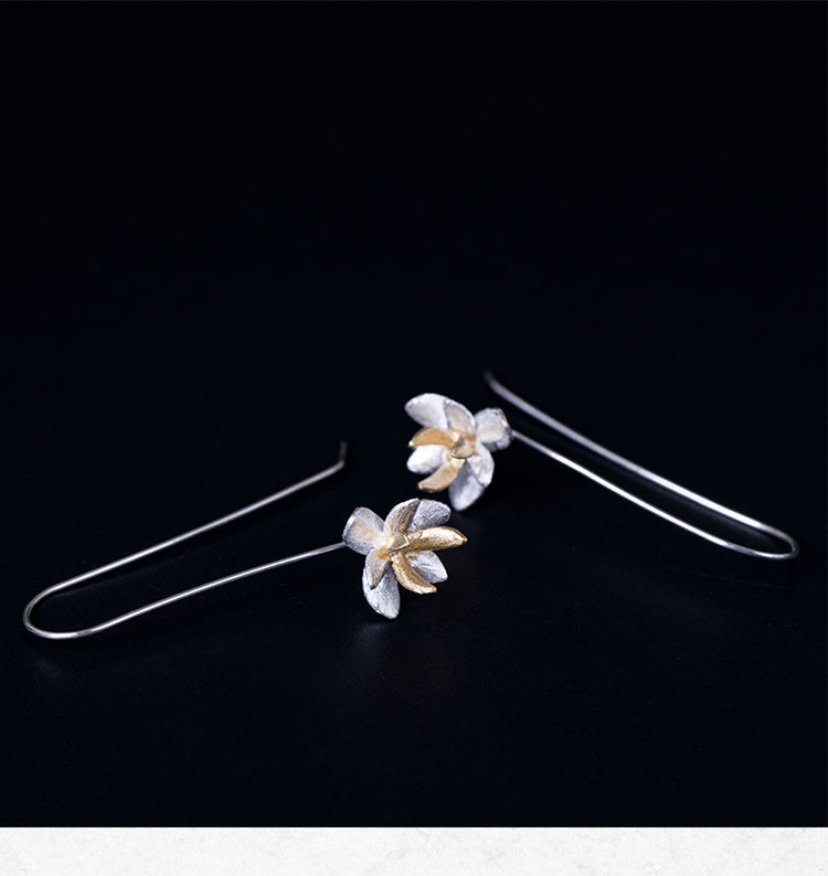 Chinese style s925 flower earrings LadyShow.Store
