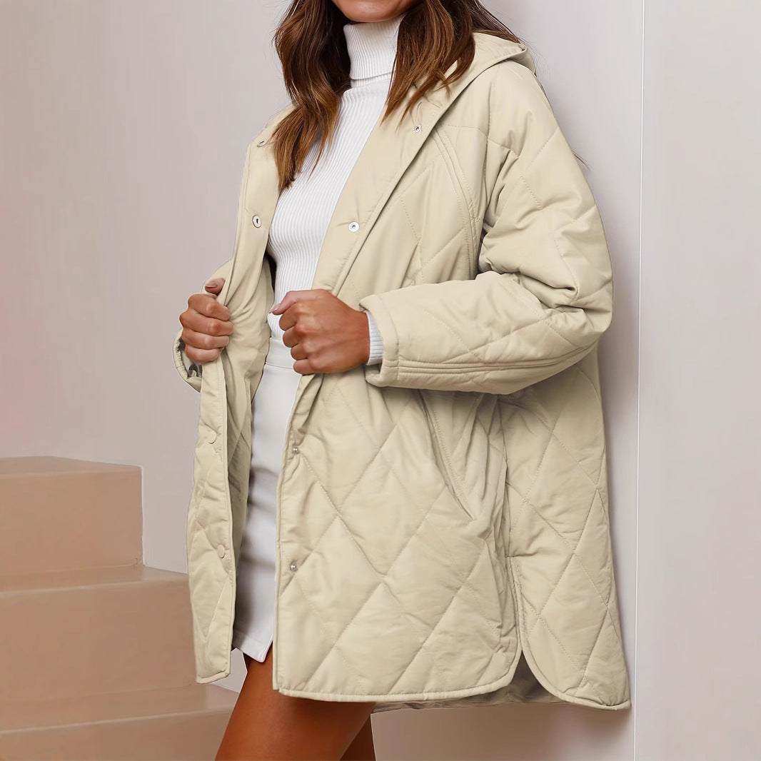 Women's Clothing Winter Mid-length Casual Loose Jacket Best YouTube Store