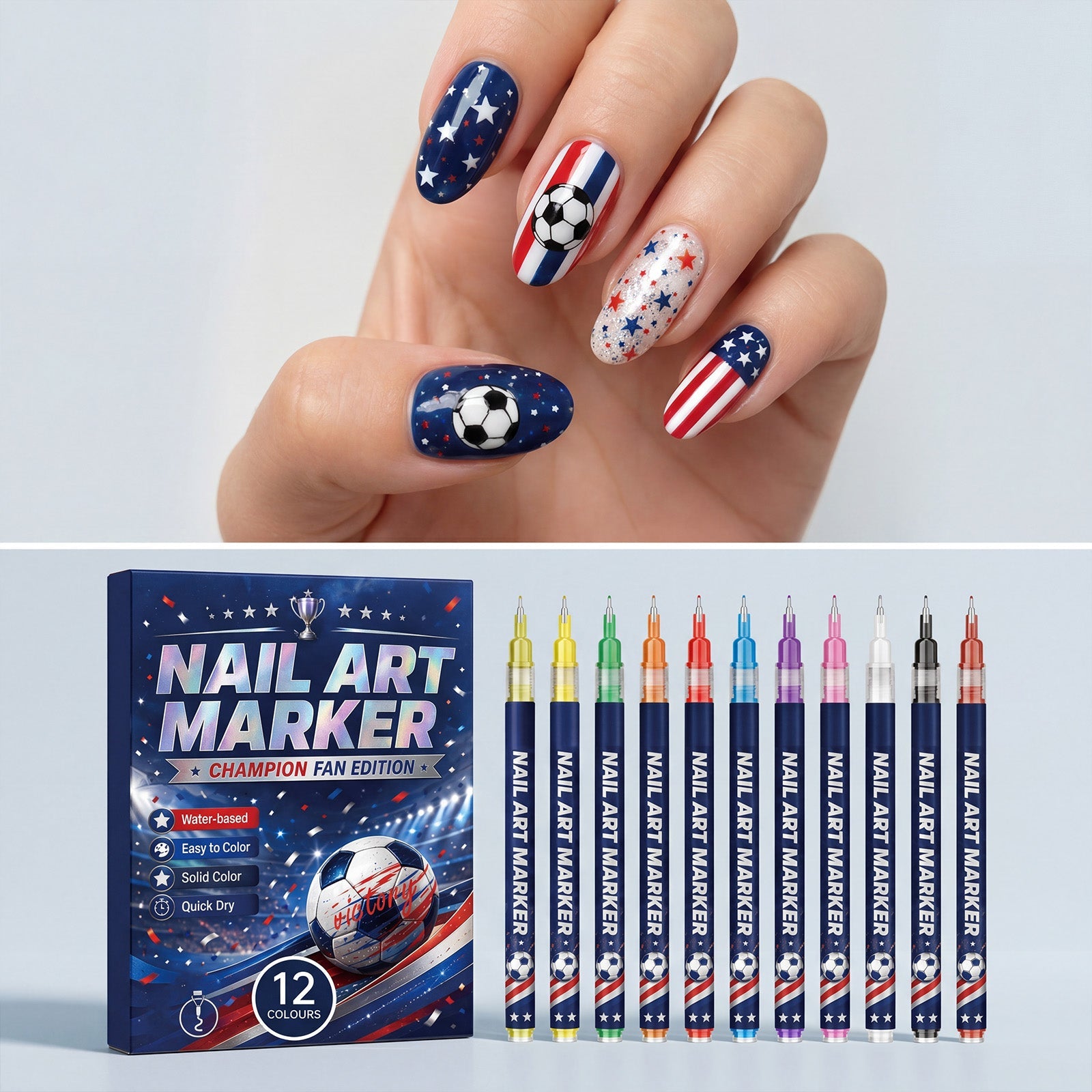 Nail Art Pen World Cup Tri Light Beauty