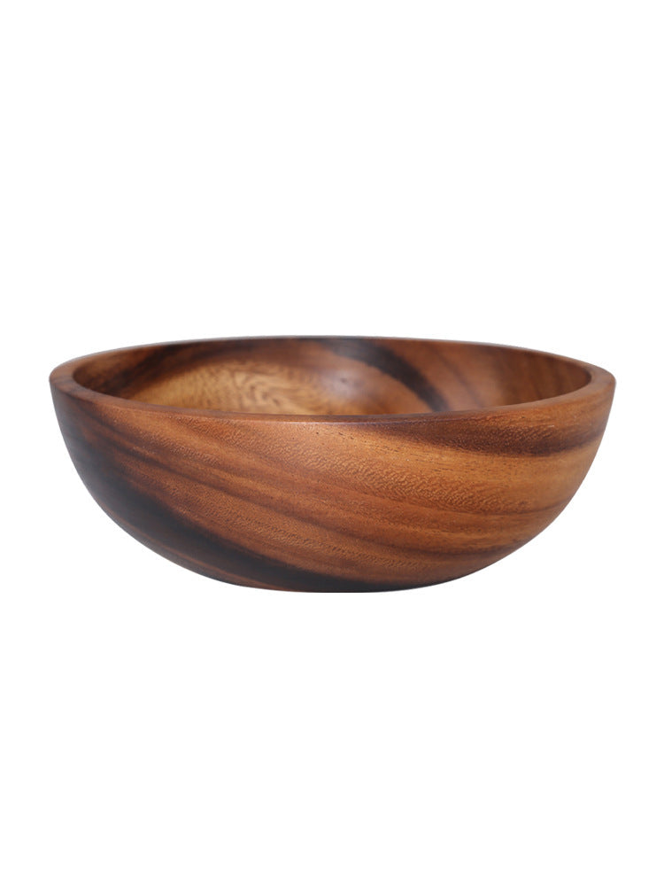Kitchen Natural Wooden Bowl Household Fruit Bowl Salad Bowl For Home Restaurant Food Container Wooden Utensils Note The Size Hot LadyShow.Store