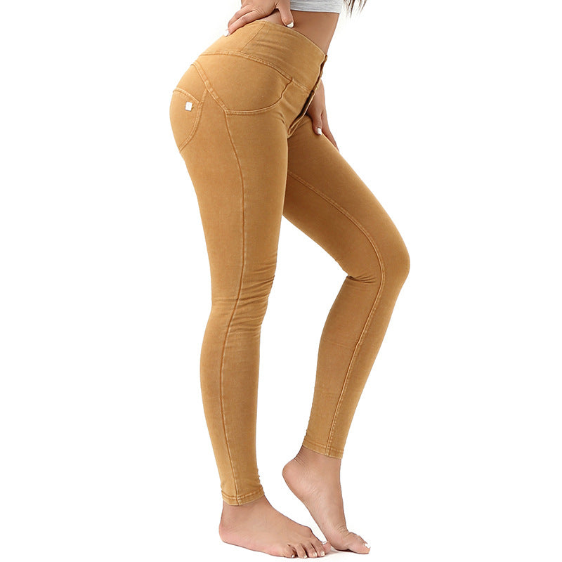 Denim Peach Hips Casual Sweatpants Pi-Mart