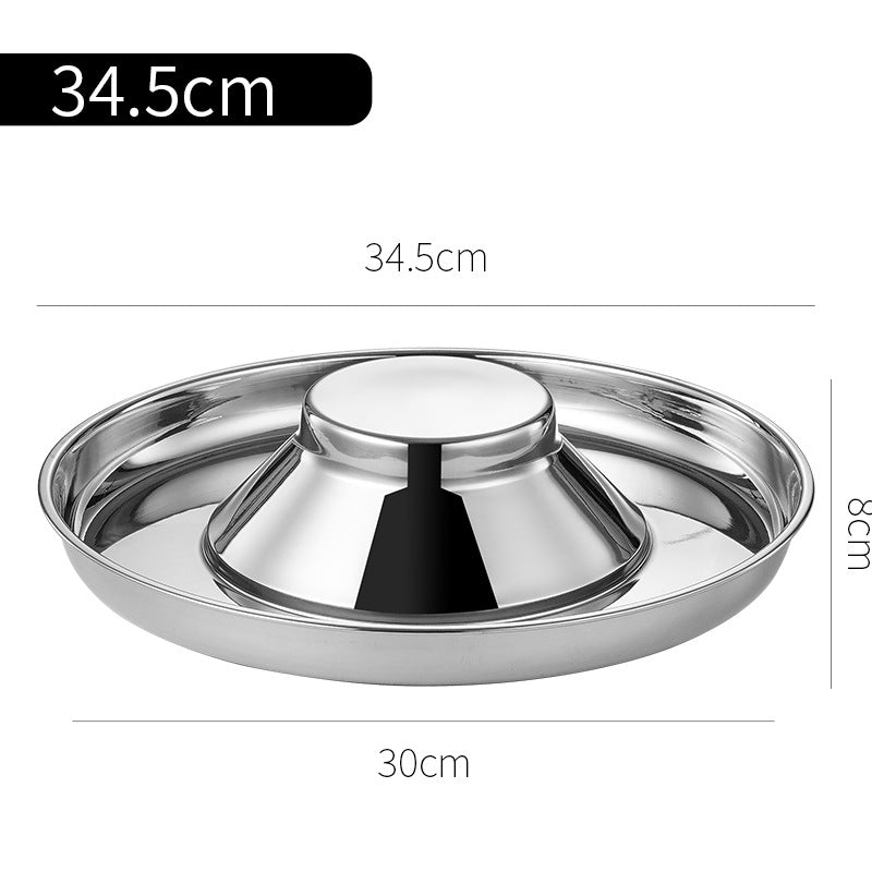 Stainless Steel Puppy Weaning Bowls,Cat Bowls For Food Water,Multiple Puppies Feeder Whelping Dishes,Litter Feeding Station Pans For Small Dogs Cats Eating At Same Time-Small Medium Large Size Pets Fashion