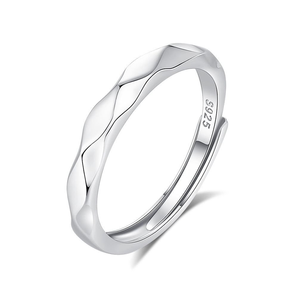 S925 Silver Adjustable Ring For Couples LadyShow.Store