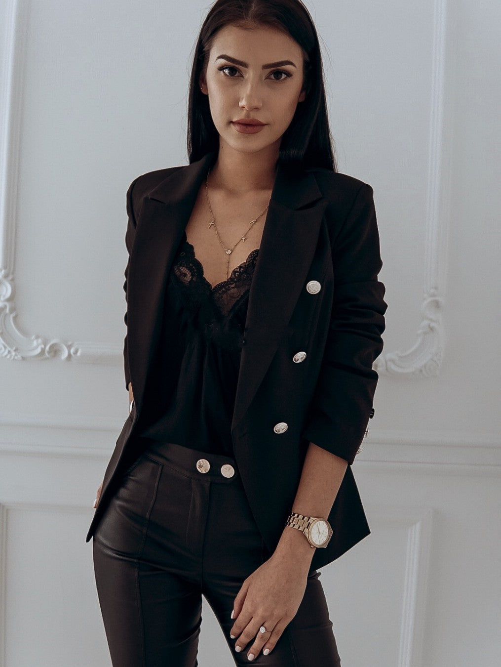 Elegant Double-Breasted Blazer NorixaFashion.com