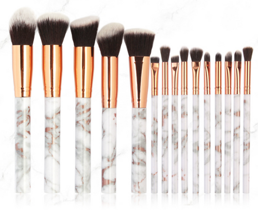 Set of 15 marbling makeup brushes CJD2