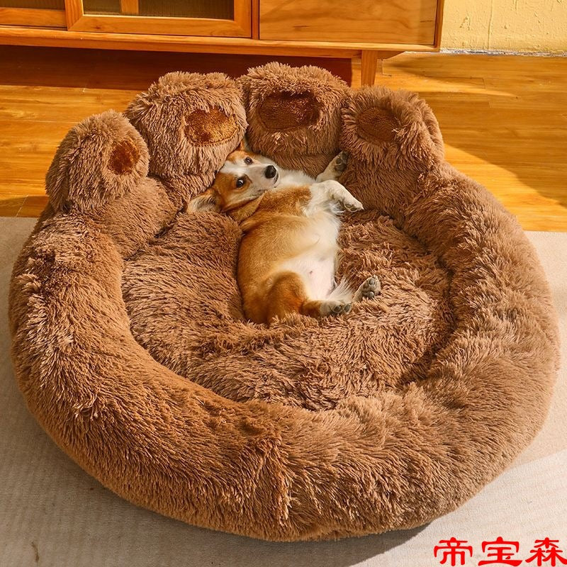 Kennel winter warm large dog Golden retriever bed Four seasons universal deep sleep cat kennel winter pet supplies LuxuryLifeWay Online Store