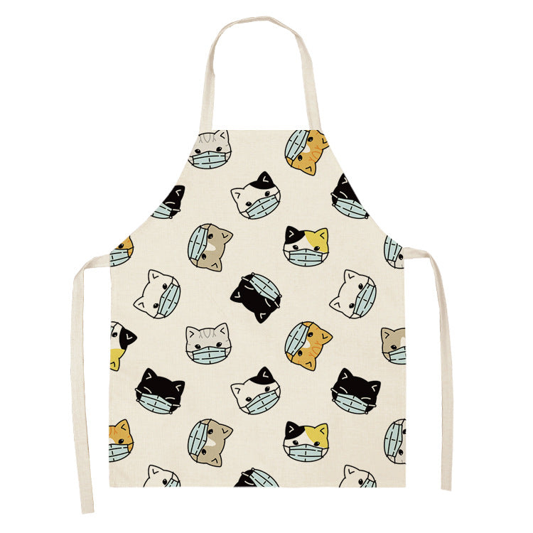 Explosive Animal Animation Multifunctional Kitchen Apron Cotton And Linen Apron PearlNestDecor.com