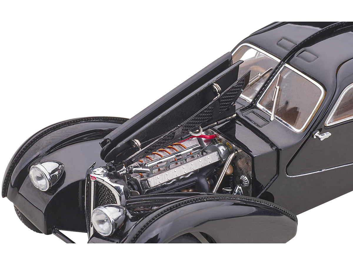 1938 Bugatti Type 57SC Atlantic with Disc Wheels Black 1/43 Diecast Model Car by Autoart LuxuryLifeWay Online Store