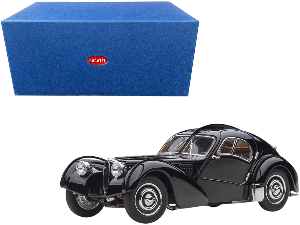 1938 Bugatti Type 57SC Atlantic with Disc Wheels Black 1/43 Diecast Model Car by Autoart LuxuryLifeWay Online Store