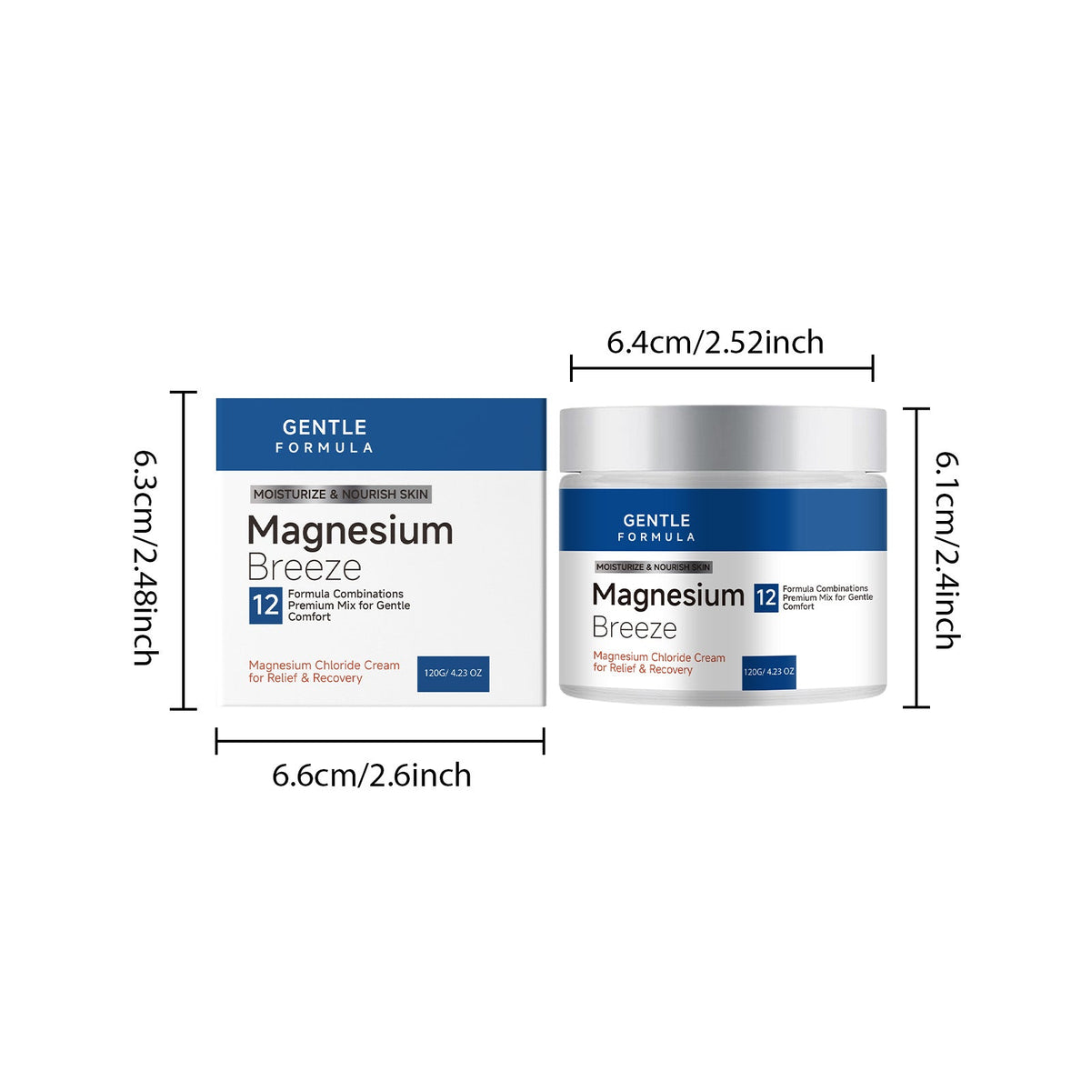 Magnesium Chloride Soothing Cream 120g Box Tri Light Beauty