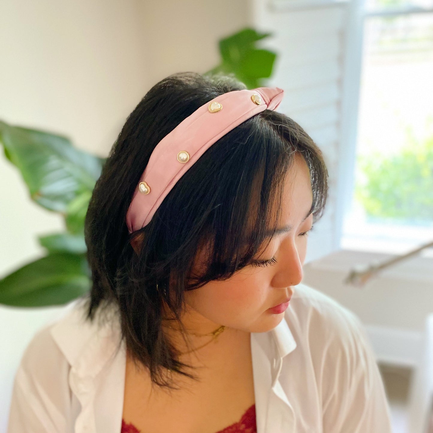 Liz Heart Embellished Headband LadyShow.Store