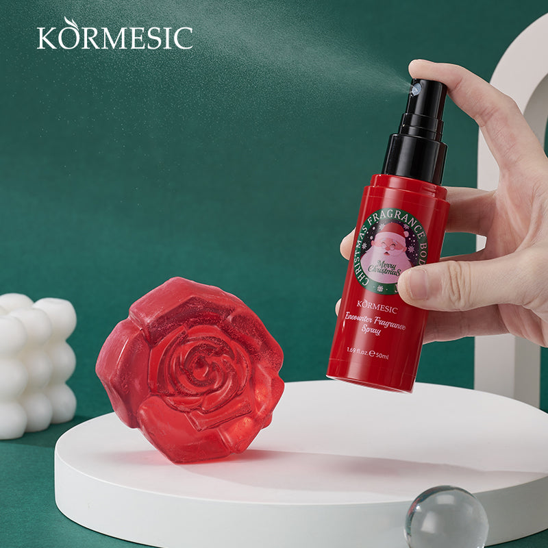KORMESIC Christmas Fragrance Set  For Foreign Trade 50ml-100g-50g-30g Tri Light Beauty