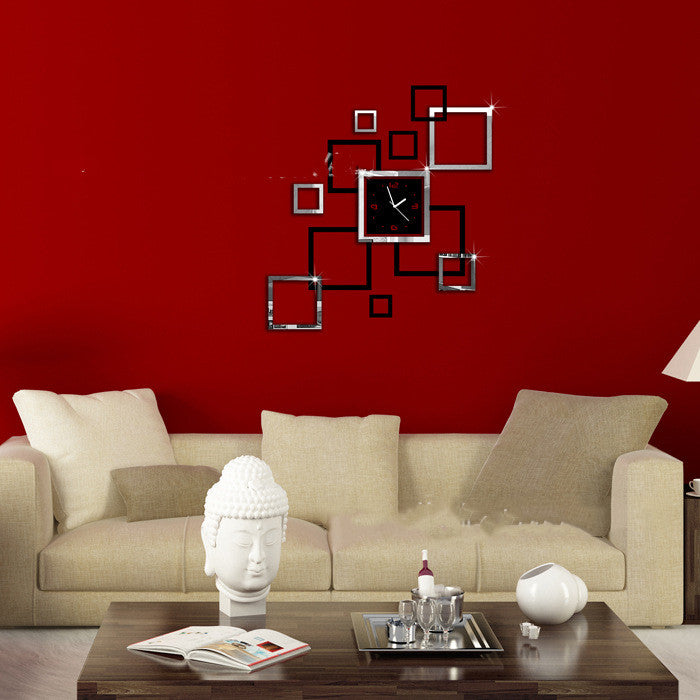 Creative DIY Personality Wall Clock Square Combination Clock PearlNestDecor.com