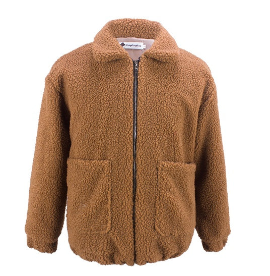 shearling coat jacket women autumn winter warm thick plush coat LuxuryLifeWay Online Store