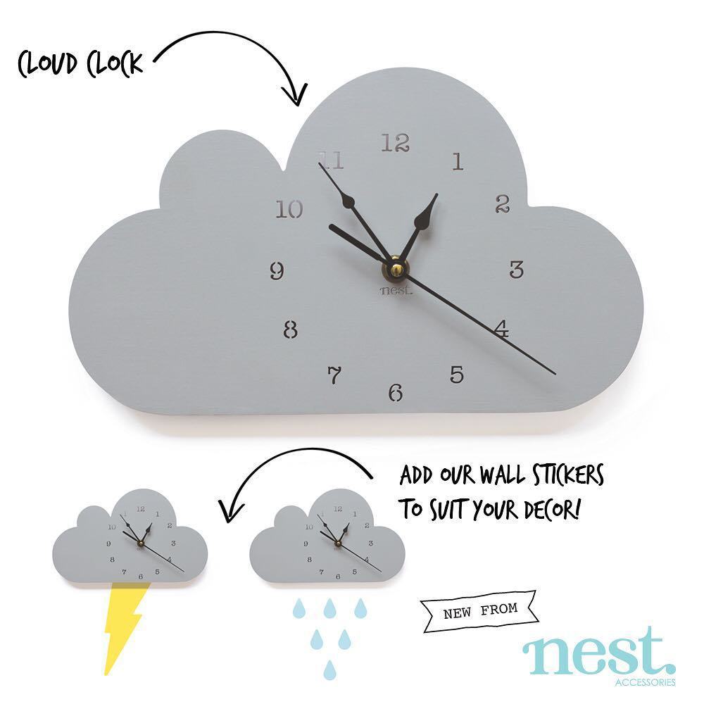 Creative Nursery Wall Clock PearlNestDecor.com
