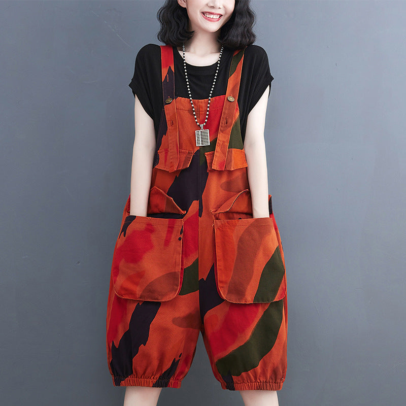 Denim Lantern Strap Pants Pi-Mart