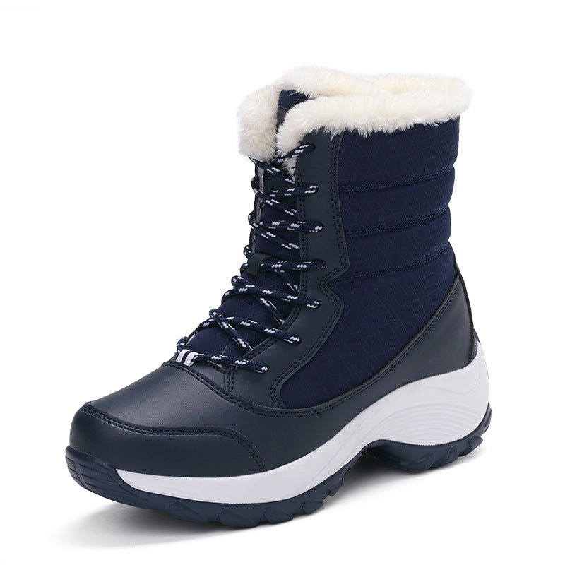 Snow Boots Female High To Help Waterproof Ladies Cotton Shoes Boots Plus Velvet Shoes Best YouTube Store