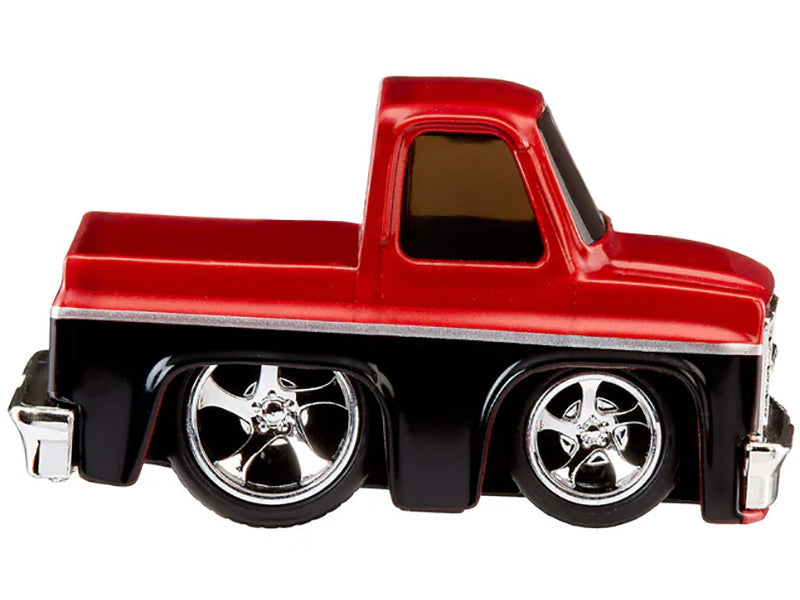 1987 Chevrolet C10 Pickup Truck Red Metallic and Black "Customs" Series 2 Diecast Model Car by CarTuned LuxuryLifeWay Online Store