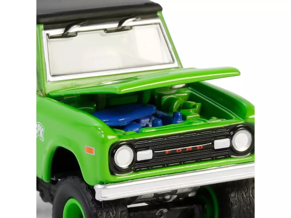 1969 Ford Bronco "Garbage Pail Kids: Super Snotty" Green with Black Top "San Diego Comic-Con 2024 Exclusive" 1/64 Diecast Model Car by Greenlight LuxuryLifeWay Online Store