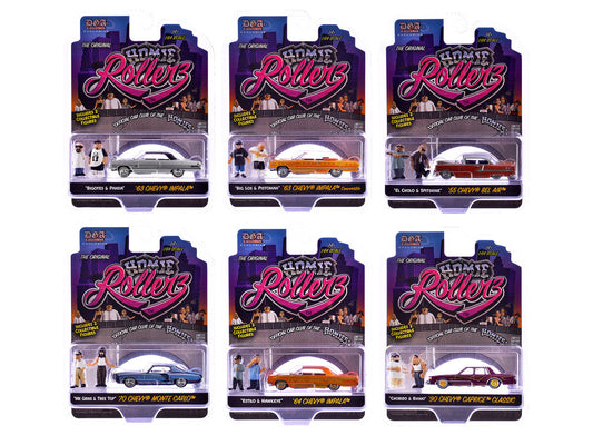 "Homie Rollerz" 2025 Series 1 Set of 6 Pieces Diecast Model Cars by Greenlight and DGA LuxuryLifeWay Online Store