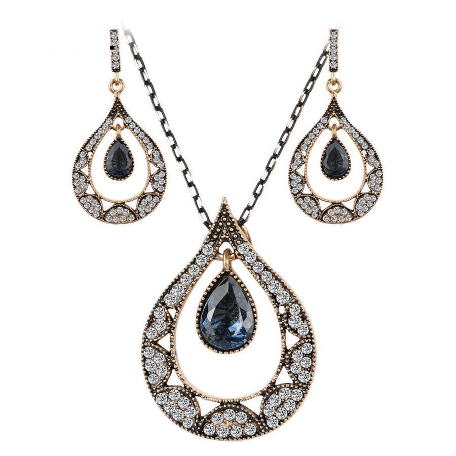 Water Drop Vintage Jewelry Sets LadyShow.Store