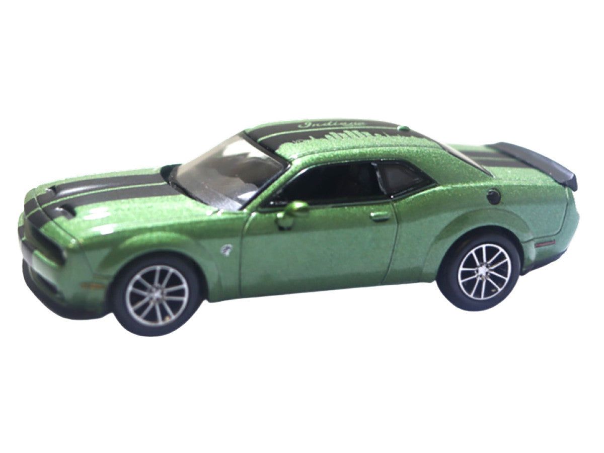 2020 Dodge Challenger SRT Hellcat Widebody F8 Green Metallic with Black Indiana Stripes "2025 Greenlight Waltersons Collector's Expo Exclusive" 1/64 Diecast Model Car by Greenlight LuxuryLifeWay Online Store