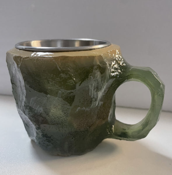 400ml Resin Mineral Crystal Coffee Mugs With Handles Elegant Fake Mineral Crystal Cup For Workplace Home Decor Christmas Gift Kitchen Gadgets PearlNestDecor.com