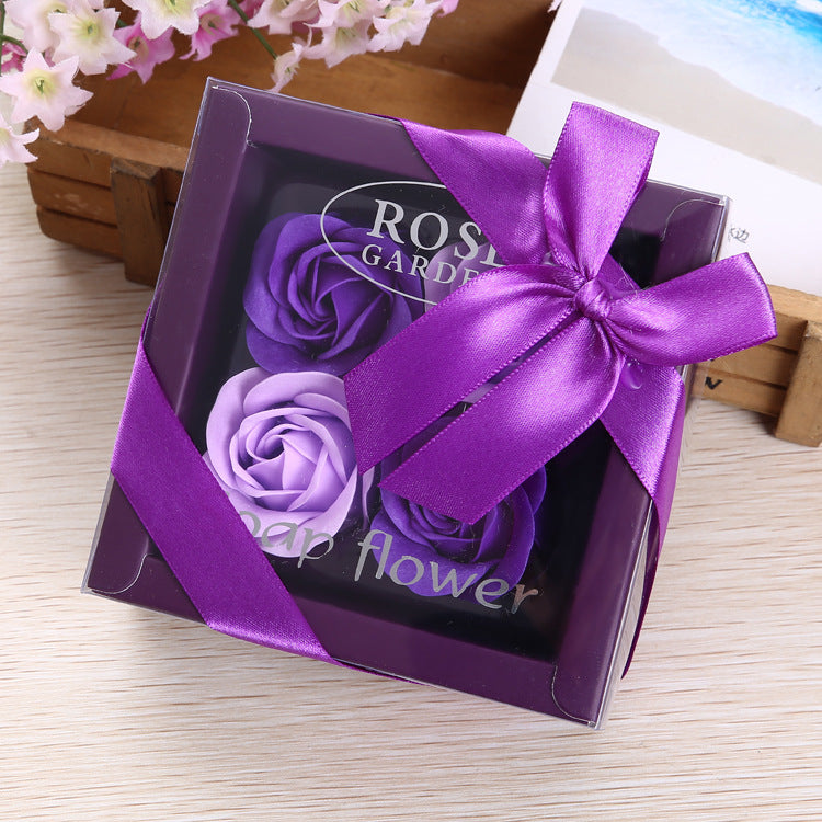 4 Rose Soap Flowers Gift Box For Valentine's Day LuxuryLifeWay Online Store