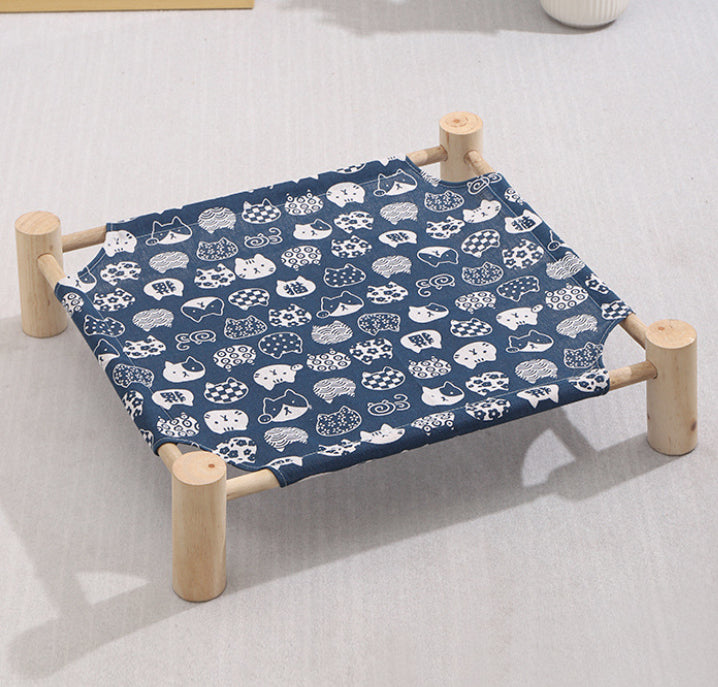 Washable Solid Wood Pet Dog Bed (Removable Cover) Best YouTube Store