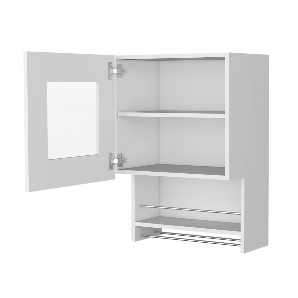 20" White Accent Cabinet With Two Shelves LuxuryLifeWay Online Store