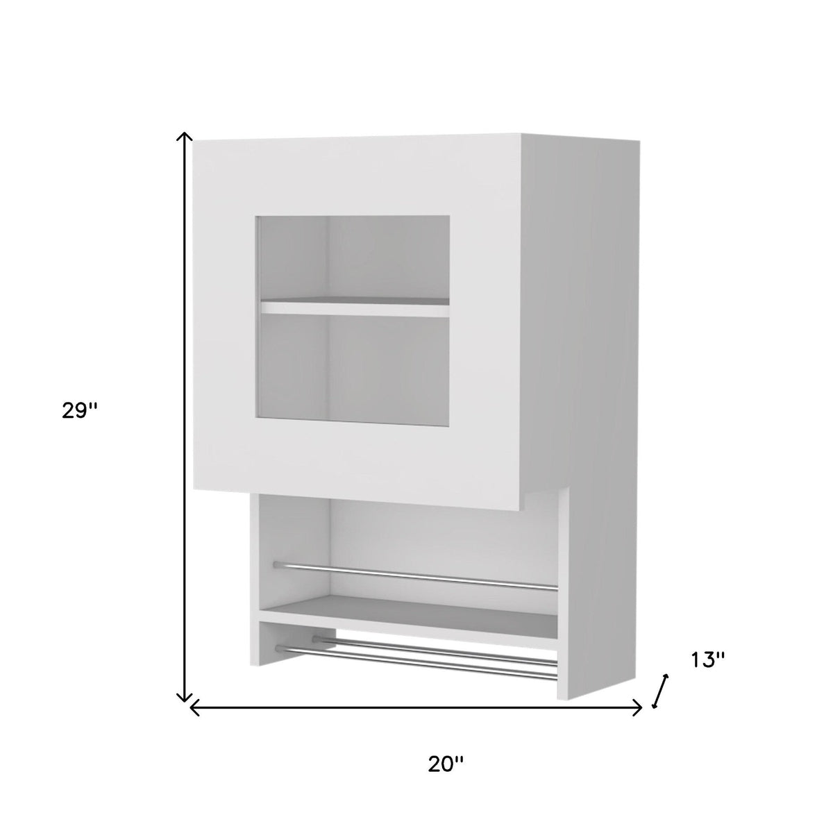 20" White Accent Cabinet With Two Shelves LuxuryLifeWay Online Store