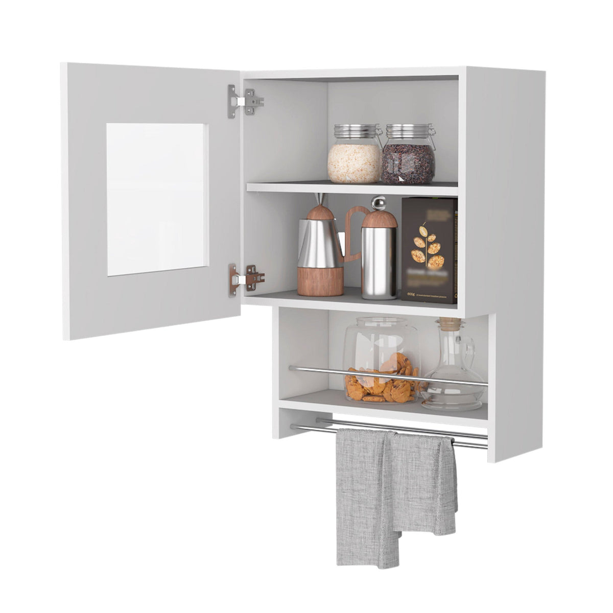 20" White Accent Cabinet With Two Shelves LuxuryLifeWay Online Store
