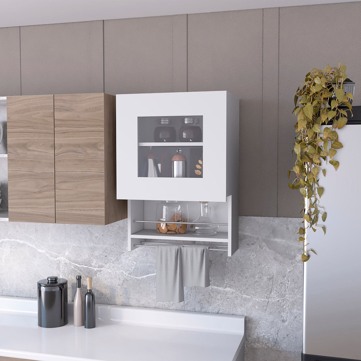 20" White Accent Cabinet With Two Shelves LuxuryLifeWay Online Store