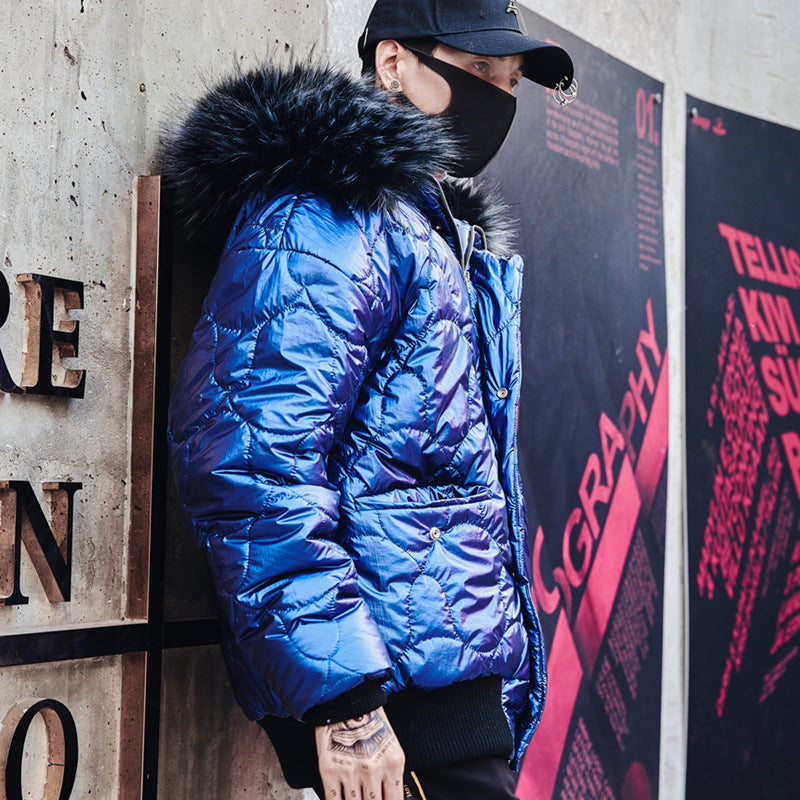 Men's Winter Thickened Casual Cotton Jacket with Hood Pi-Mart