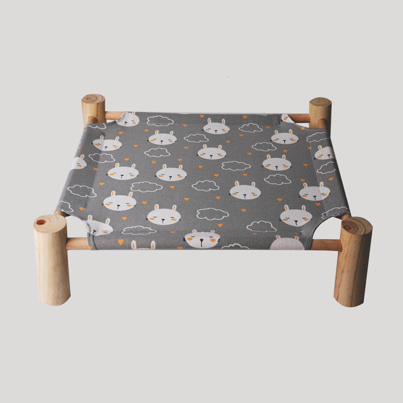 Washable Solid Wood Pet Dog Bed (Removable Cover) Best YouTube Store