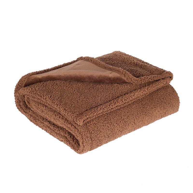 Flannel Cotton Wool Sherpa Thick Pet Blanket Dog Kennel Pets Fashion