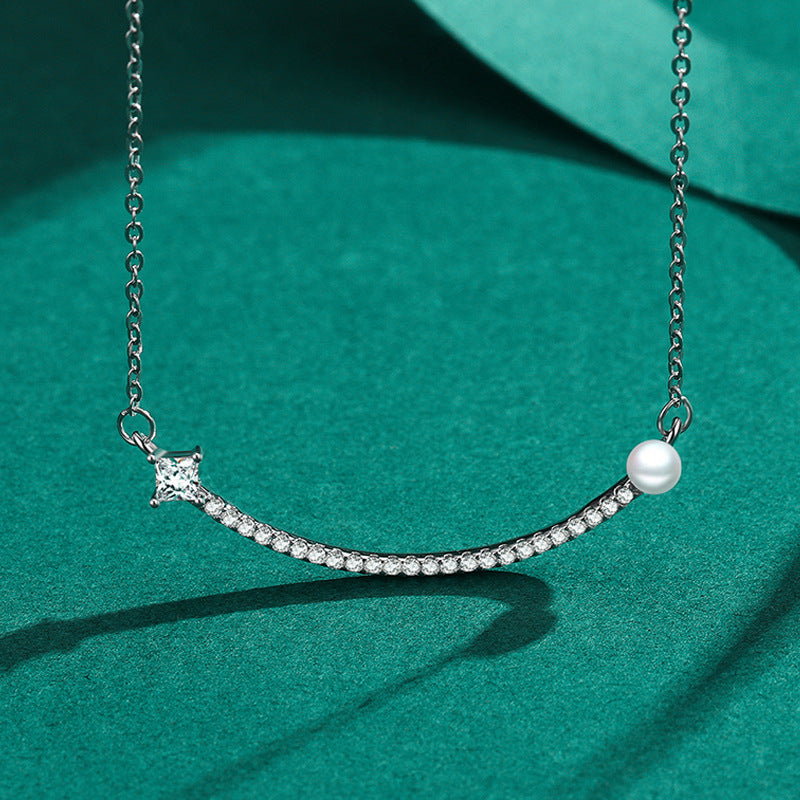 S925 Sterling Silver Pearl Double Necklace LadyShow.Store