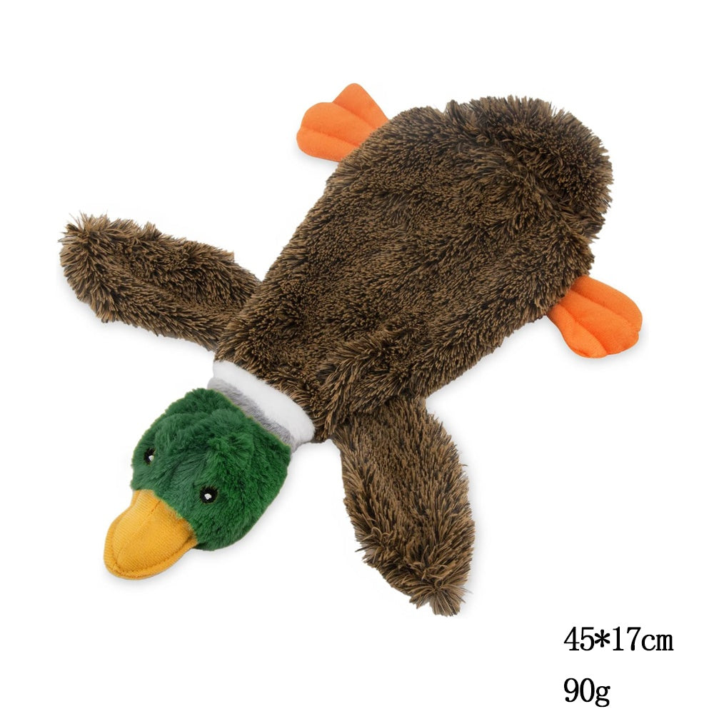 Best Pet Supplies 2-in-1 Stuffless Squeaky Dog Toys With Soft, Durable Fabric For Small, Medium, And Large Pets, No Stuffing For Indoor Play, Supports Active Biting And Play - 1Wild Duck Pets Fashion