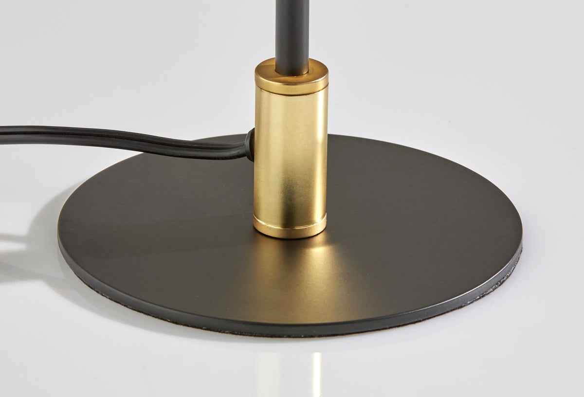 20" Black and Gold Metal Two Light Candlestick LED Table Lamp With Brass Cone Shade LuxuryLifeWay Online Store