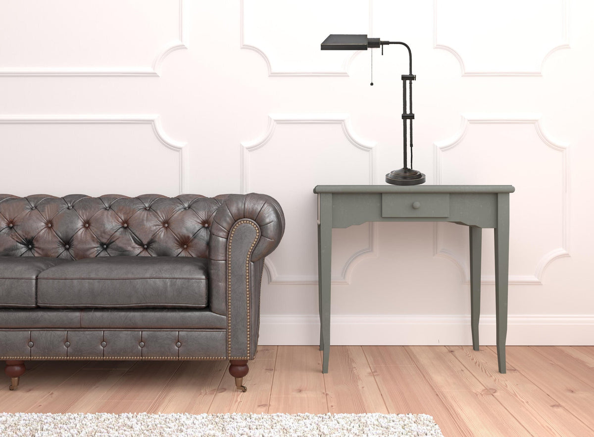 26" Bronze Metal Adjustable Table Lamp With Bronze Rectangular Shade LuxuryLifeWay Online Store
