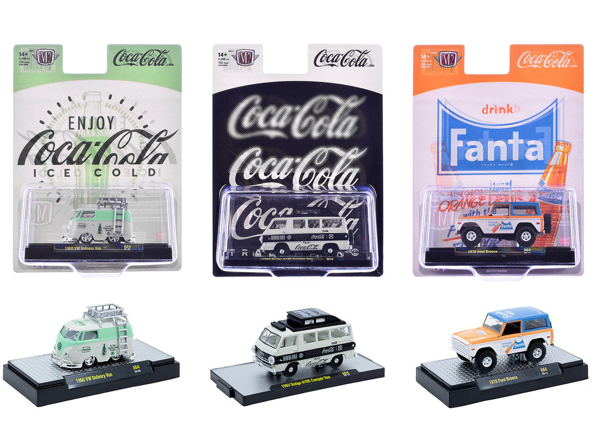 "Sodas" Set of 3 pieces Release 64 Limited Edition to 5400 pieces Worldwide 1/64 Diecast Model Cars by M2 Machines LuxuryLifeWay Online Store