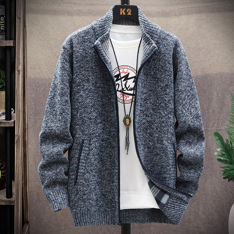 Men's Thickened Padded Jumper Cardigan Jacket (1PC) Pi-Mart