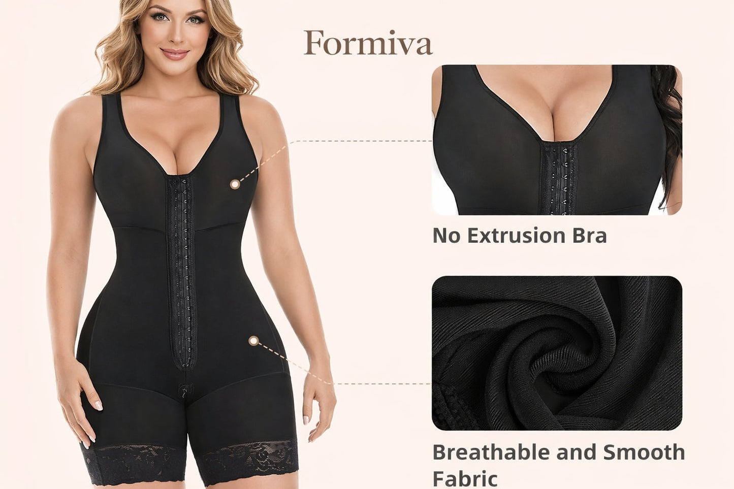 Fajas Colombianas Shapewear For Women Tummy Control Full Shapewear Butt Lifter With Zipper Crotch LadyShow.Store